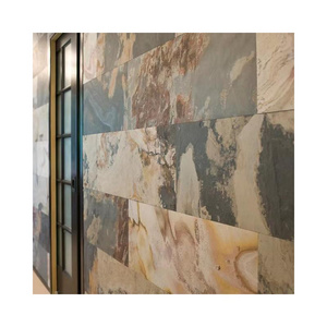 SHIHUI Natural Stone Ultra Thin Marble Veneer Sheet Wall Panel Stone Slab Fireproof Flexible Tiles Exterior Wall Cladding Veneer