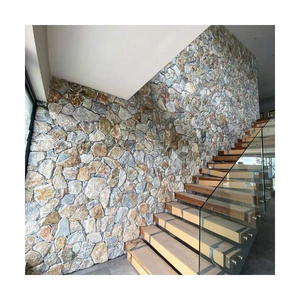 Natural Stone Wall Cladding Stone Yellow Pearl Quartzite slate, Dry Stack Stone Wall Cladding Stone Veneer, Slate