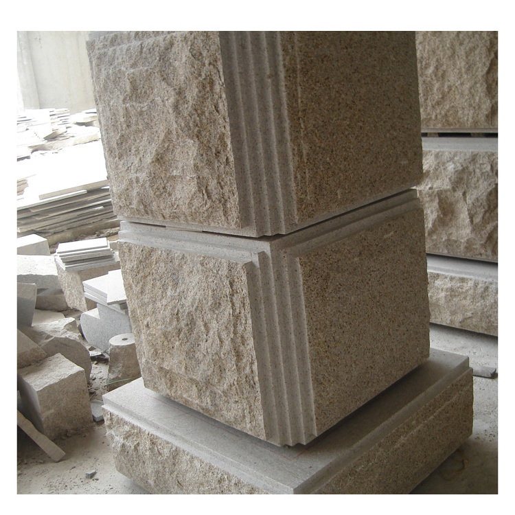 Granite Stone Mushroom Finished Column Gate Pillar Design For Front Gate And Garden,Granite Pillar