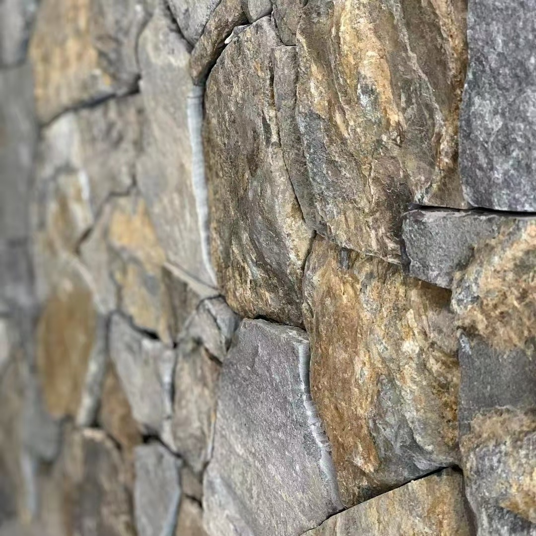 SHIHUI Natural Stone Blue Quartzite Slate Dry Stack Stone Wall Cladding Exterior Wall Stone For Home Decoration