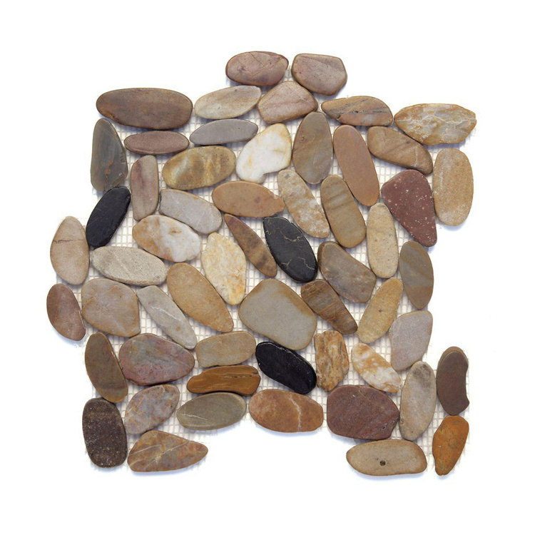 Garden Natural Pebble Stone Mosaic Tile Supplies,River Rock Tile,River Stone Tile