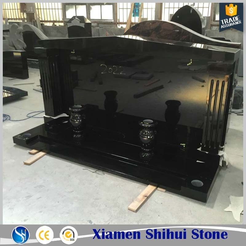 Factory directly black marble headstone with trade assurance