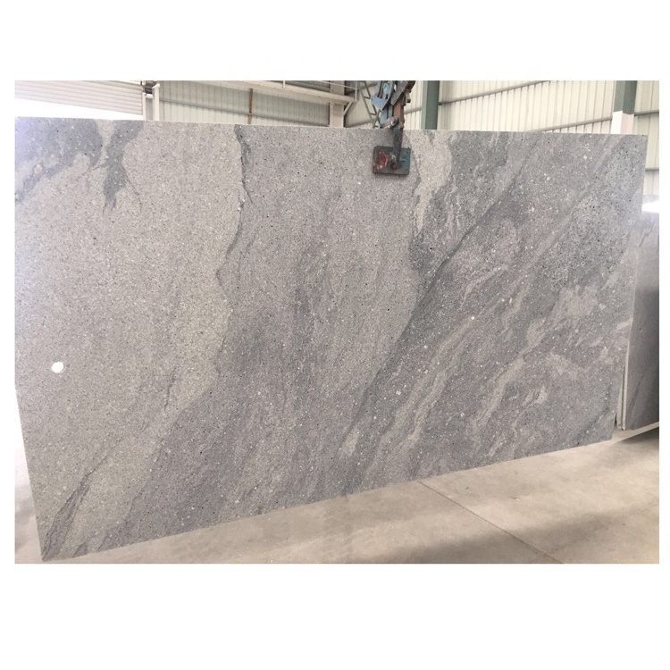 SHIHUI Natural Wholesale Polished Stone Slab Ash Grey Granite Slab For Outdoor