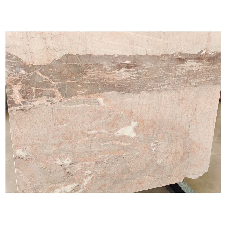 Cheap Price Red Rose Marble Natural Stone Slab Pink Marble Slabs For Countertop And Island