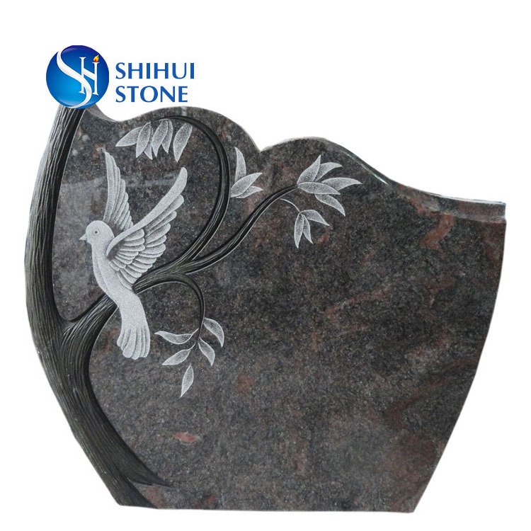 Hot Sale Granite Tree Carving Monument Headstone Designs