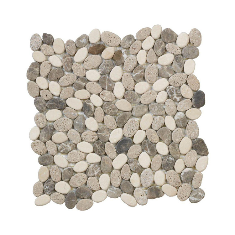 Garden Natural Pebble Stone Mosaic Tile Supplies,River Rock Tile,River Stone Tile