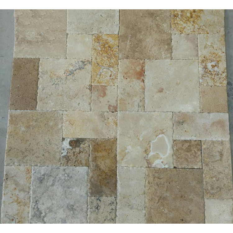 SHIHUI Premium Quality Natural Stone Travertine Tiles Outdoor Floor Paving Polished Glazed Floor Wall Tiles For Indoors