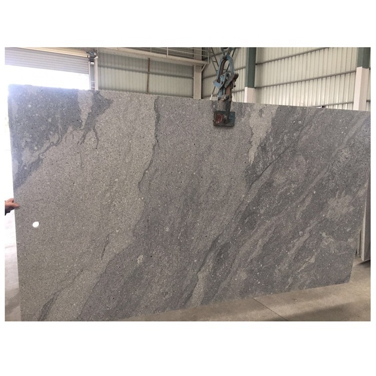 SHIHUI Natural Wholesale Polished Stone Slab Ash Grey Granite Slab For Outdoor