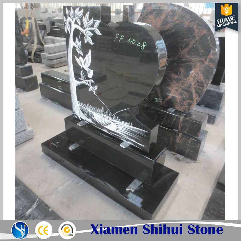 Unique Design Granite tree of life with birds headstone,Headstone Design with Tree