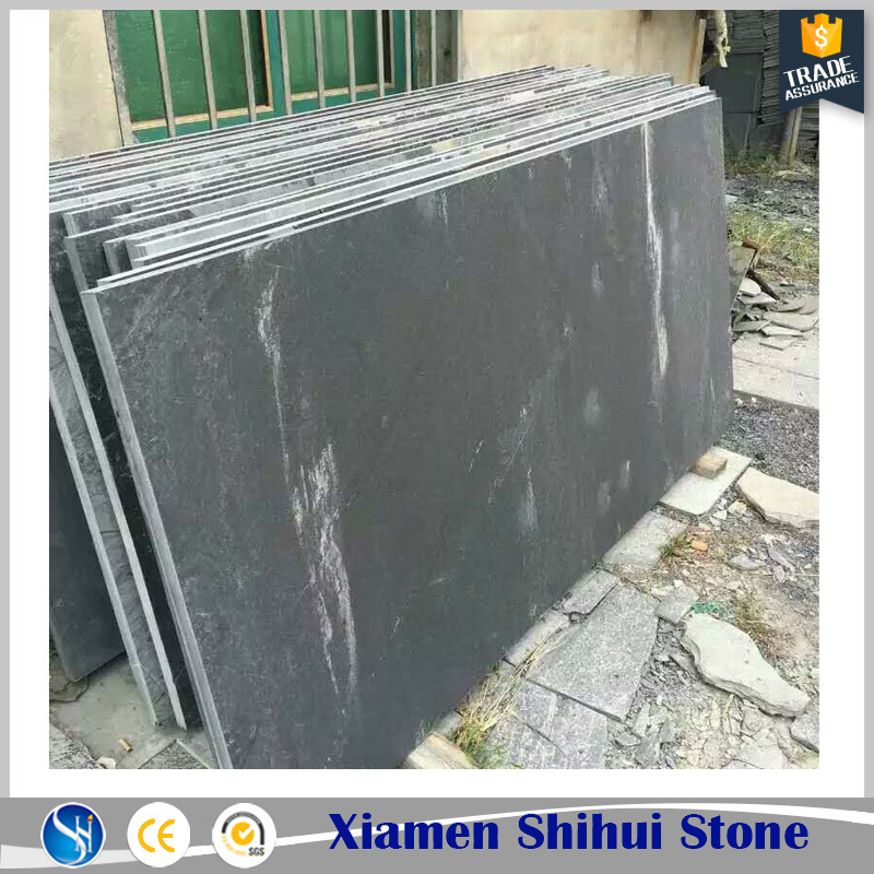 Fast Delivery of Natural Honed Black Slate Slabs