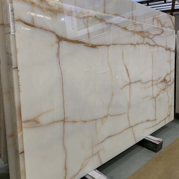 SHIHUI Natural Stone High Quality Good Price Backlit White Dolomite Cream Marble Onyx Slab