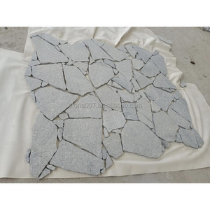 SHIHUI Natural Stone Construction Landscape Paving Split Fantasy Grey Granite Mesh Crazy Pavers For Floor Paving