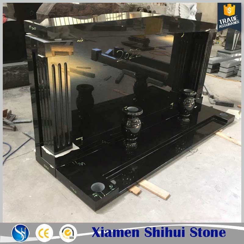 Factory directly black marble headstone with trade assurance