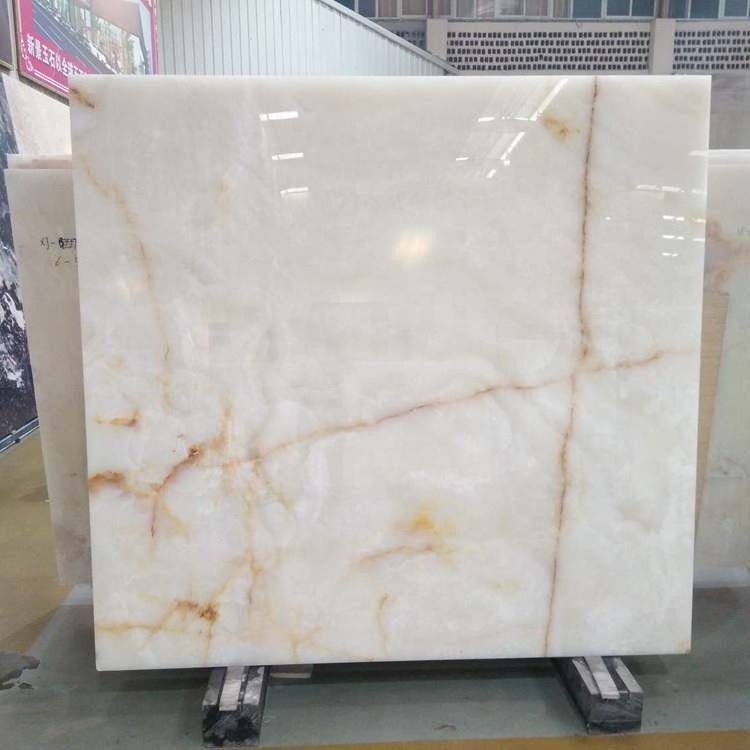 SHIHUI Natural Stone High Quality Good Price Backlit White Dolomite Cream Marble Onyx Slab