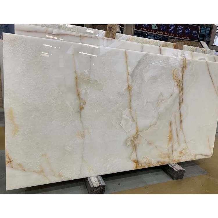 SHIHUI Natural Stone High Quality Good Price Backlit White Dolomite Cream Marble Onyx Slab