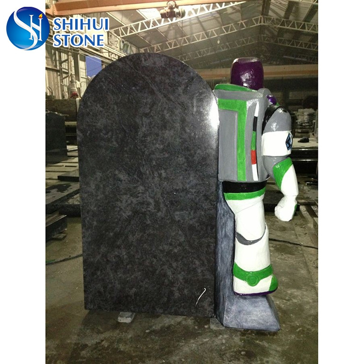 SHIHUI Buzz LIGHT YEAR Design BAHAMA Blue Granite Headstone For Child