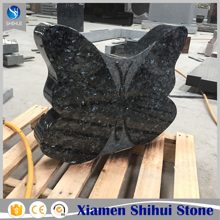 Blue Butterfly Granite Headstone Monument Prices for UK