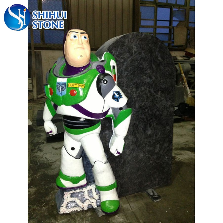 SHIHUI Buzz LIGHT YEAR Design BAHAMA Blue Granite Headstone For Child