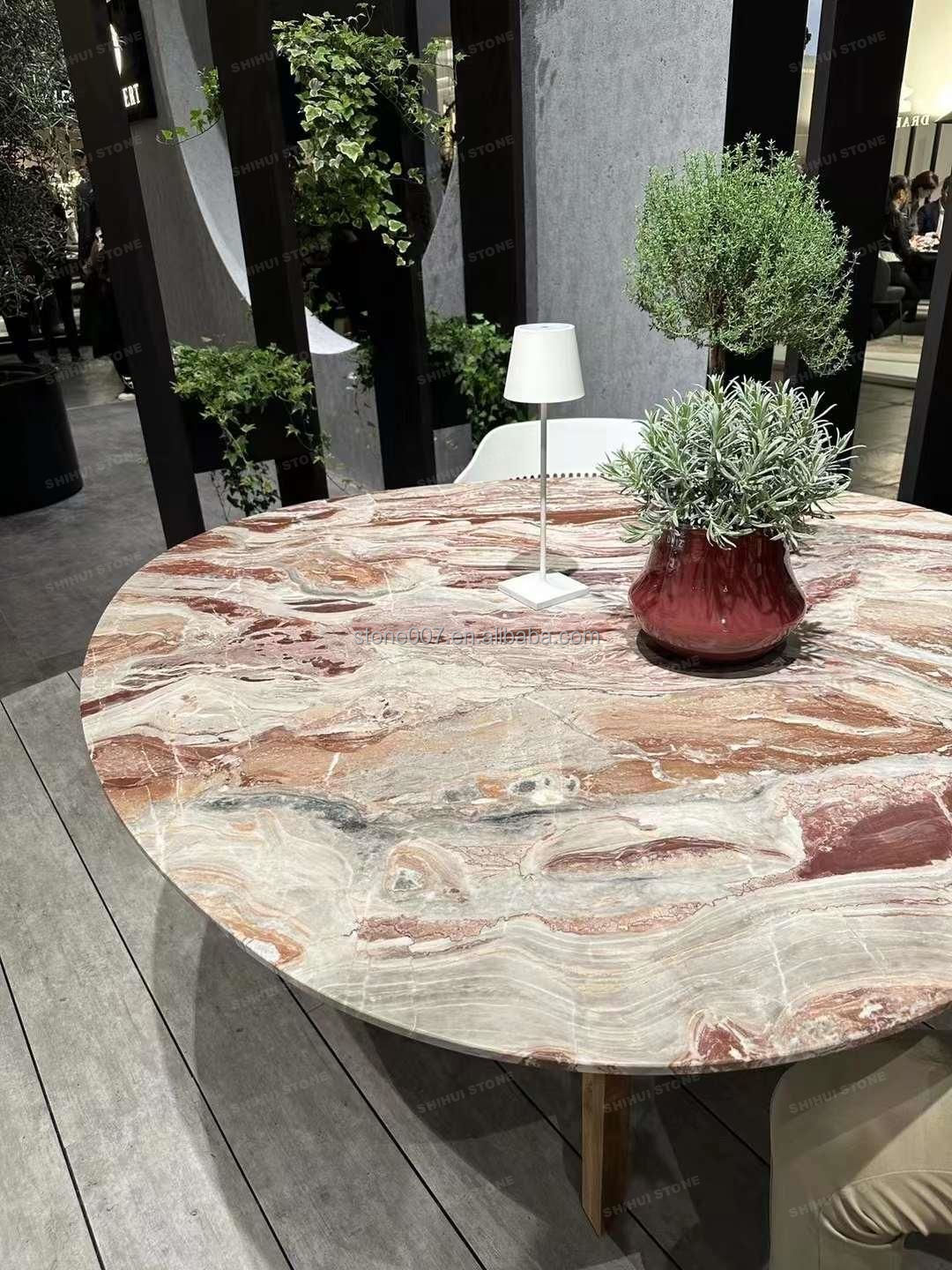 SHIHUI Natural Stone Marble Standard Wall Panel Flooring Tile Red Rosso Orobico Marble Slabs For Indoor Decoration