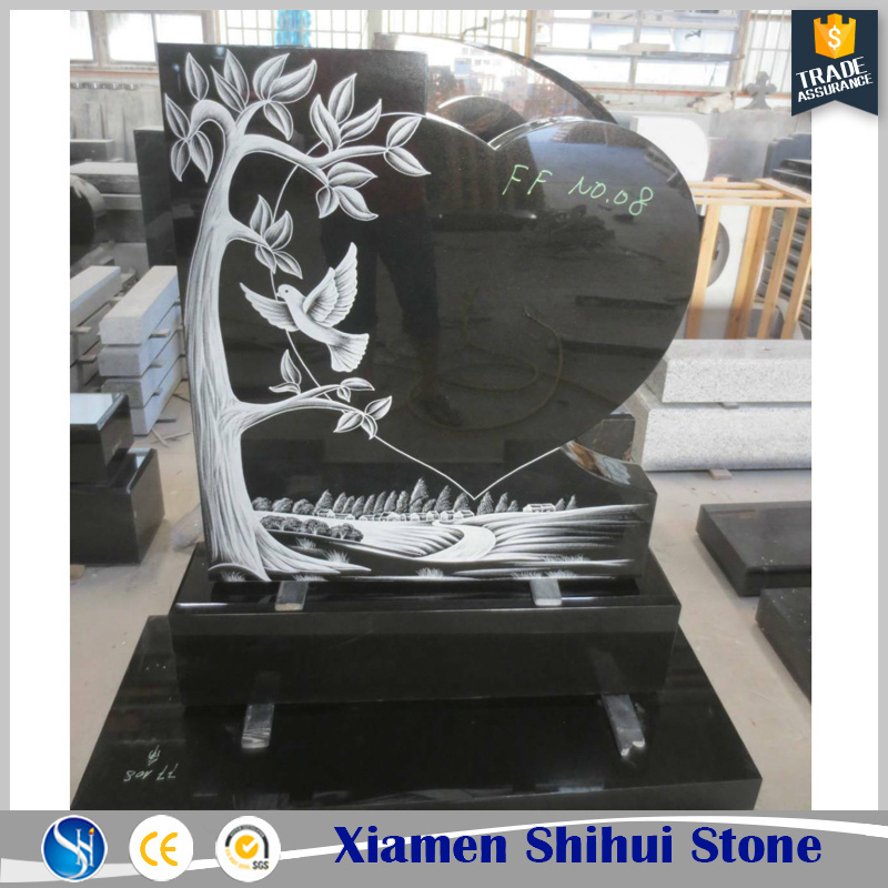 Unique Design Granite tree of life with birds headstone,Headstone Design with Tree