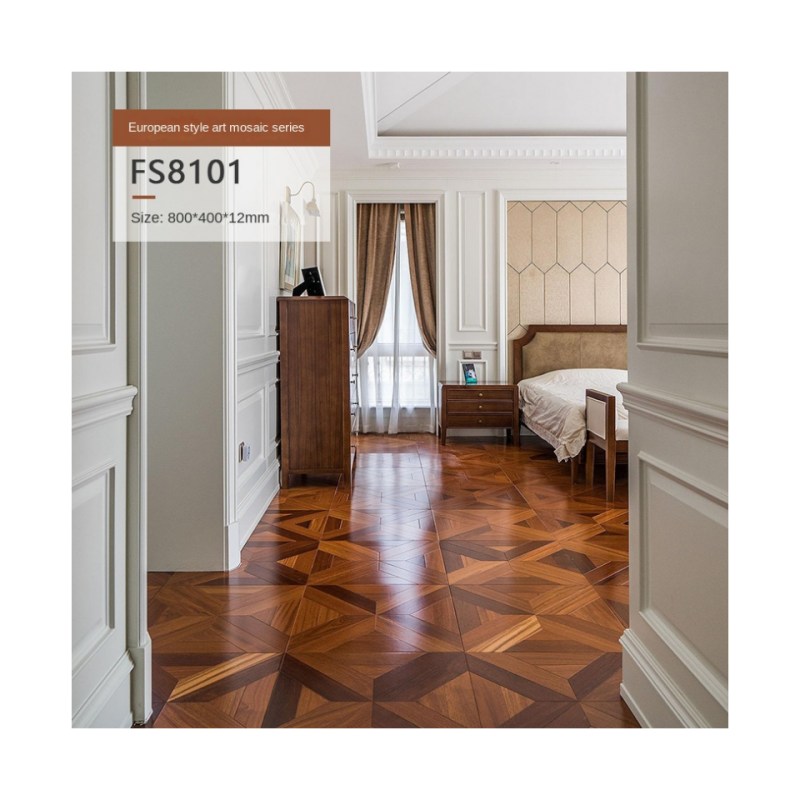 European And American Environmental Protection Retro wear-resistant Floor Heating Diamond Plate Parquet Composite Wood Flooring