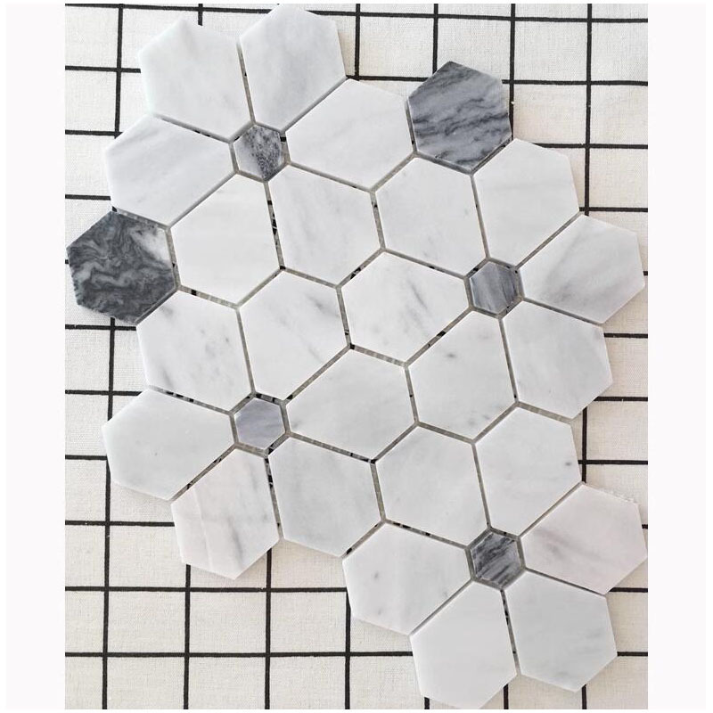 Marble parquet Kitchen marble mosaic tile wall flooring tiles home decor natural stone veneer mosaic tile for kitchen backsplash