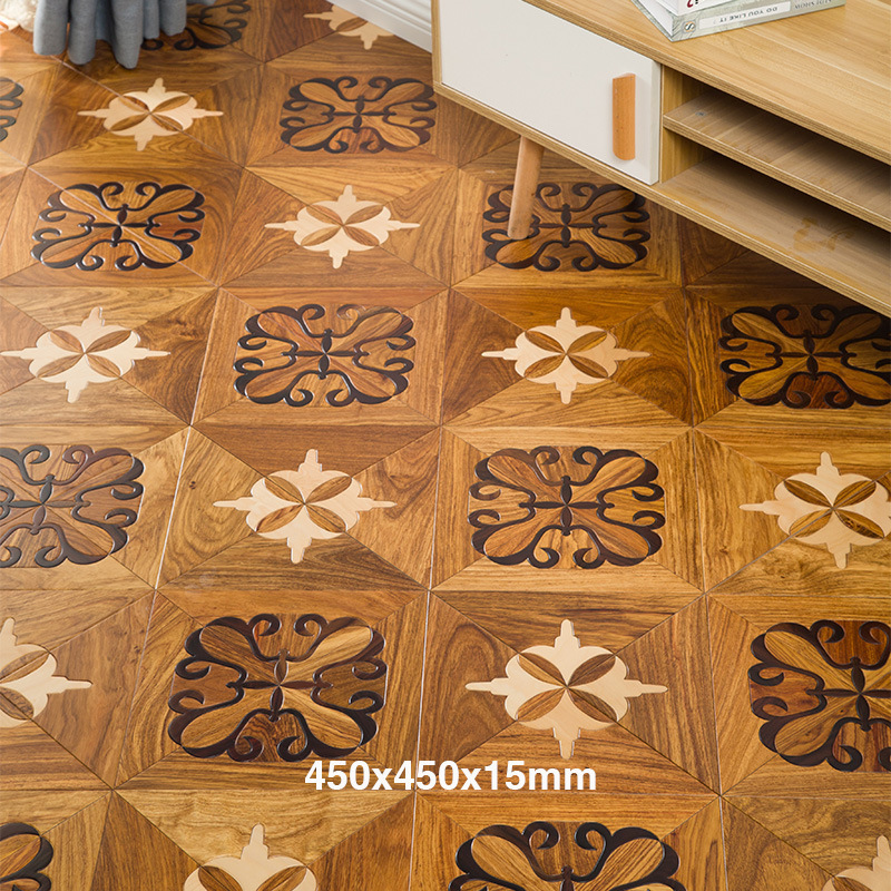 European art Parquet Wood Flooring Solid Wood Composite Flooring For Background Wall Of Underfloor Heating Household Bedrooms