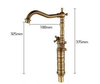 Brassed Faucets bathroom sink faucets washing hands taps antique brass double handle bath filler waterfall mixed taps spout