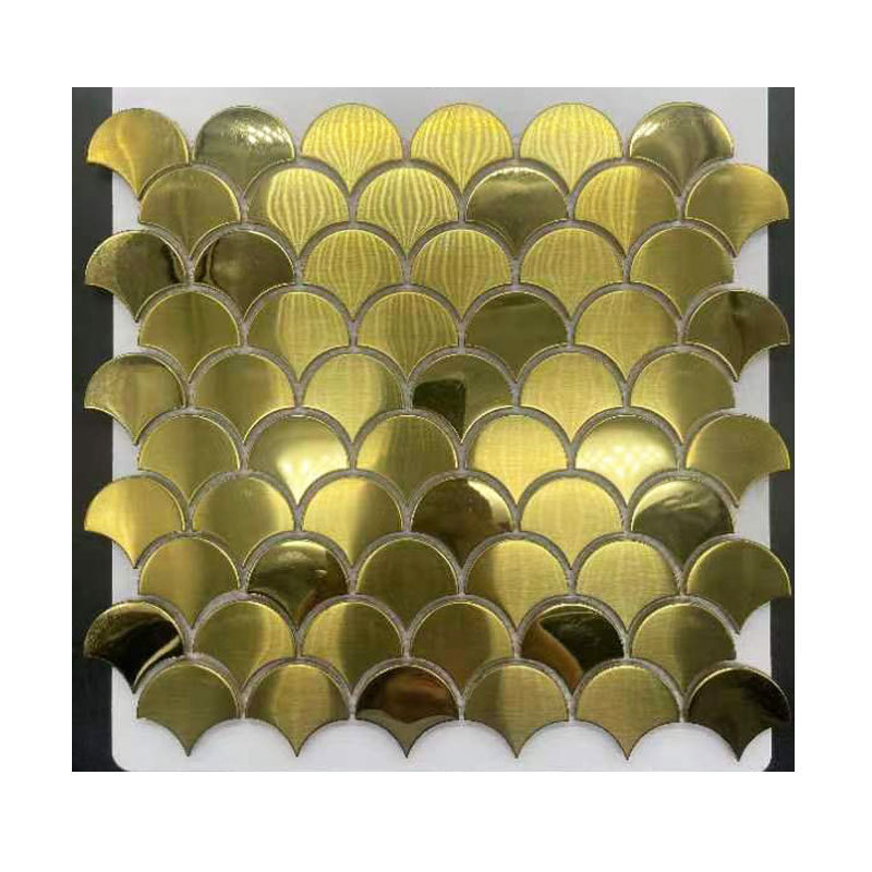 stainless steel mosaic round stainless steel decorative mosaic tile trim stainless steel mosaico gold metal mosaic panel