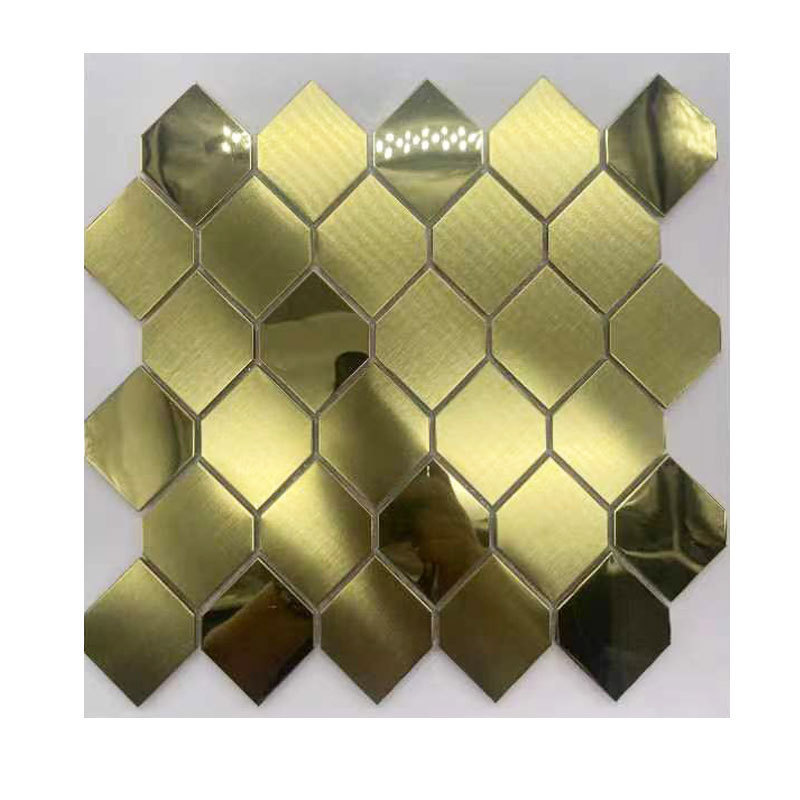 stainless steel mosaic round stainless steel decorative mosaic tile trim stainless steel mosaico gold metal mosaic panel