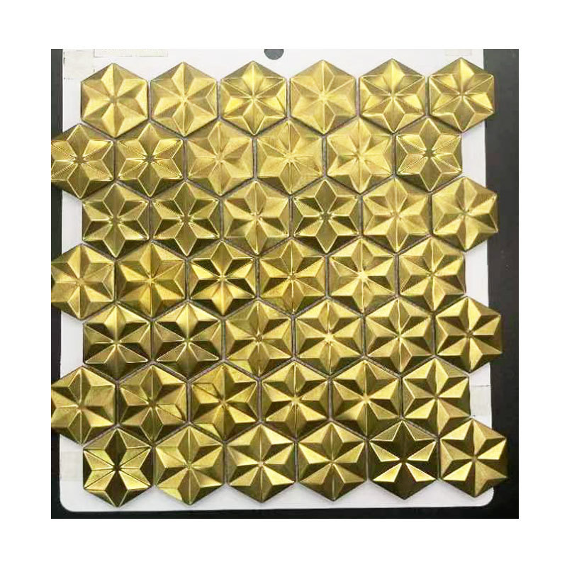 stainless steel mosaic round stainless steel decorative mosaic tile trim stainless steel mosaico gold metal mosaic panel