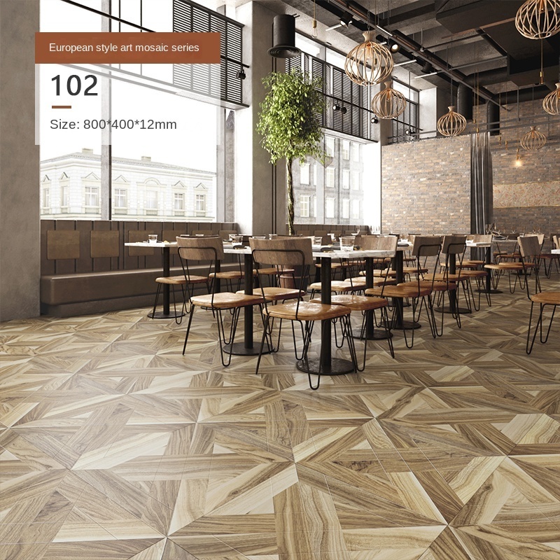 European And American Environmental Protection Retro wear-resistant Floor Heating Diamond Plate Parquet Composite Wood Flooring