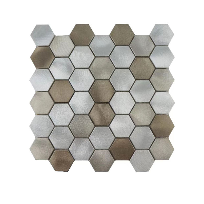 Metal mosaic round Aluminium decorative mosaic tile trim interior mosaico gold bar metal mosaic panel flower