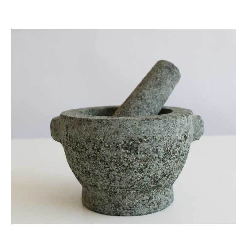 Stone mortar and pestle rough surface with double ear herb tools grinder manufacturer kitchen tools Guacamole Maker