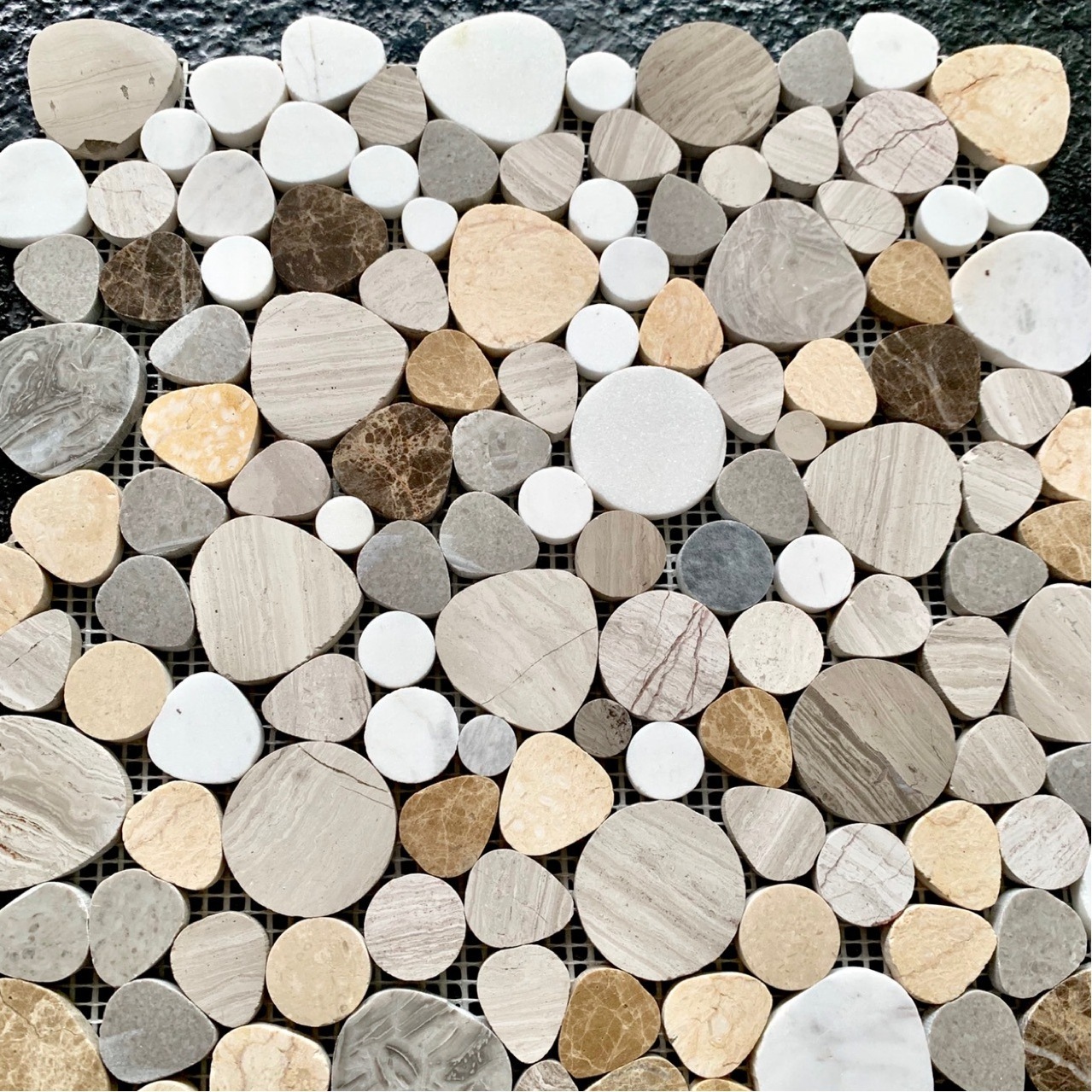 pebble stone mosaic marble kitchen back splash bathroom tiles kitchen paving flooring pavement river rocks pebble stone mosaic