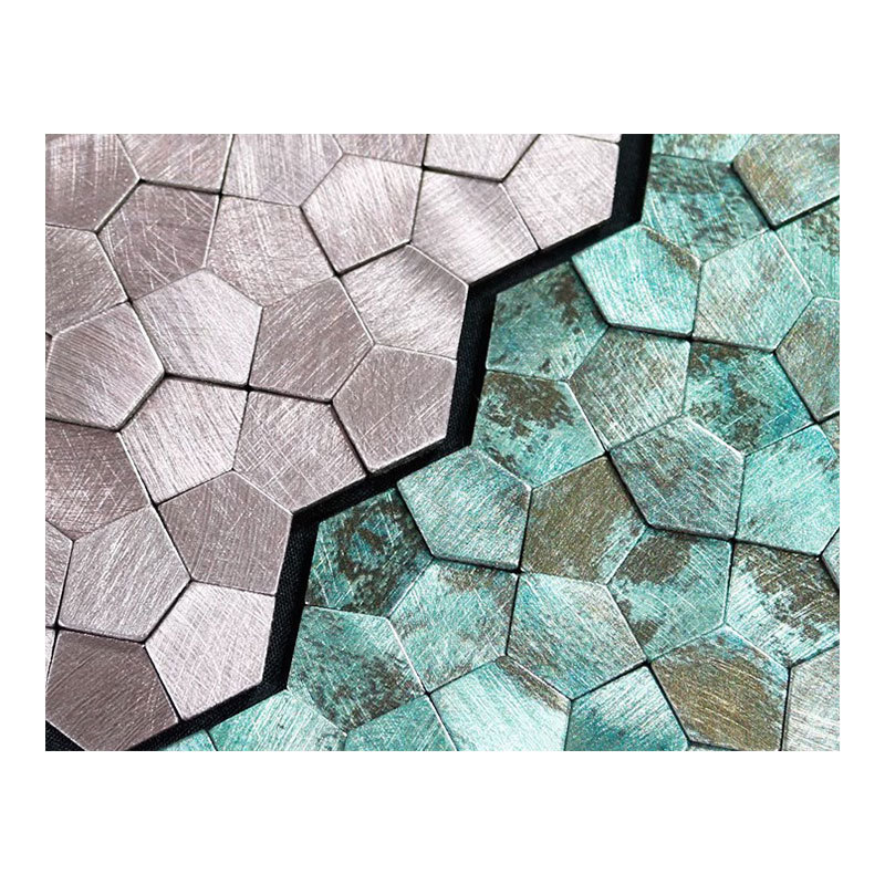 Aluminium Fish Scale Metal mosaic tile aluminium mosaic tiles kitchen backsplash self-adhesive peel and stick Aluminium mosaic