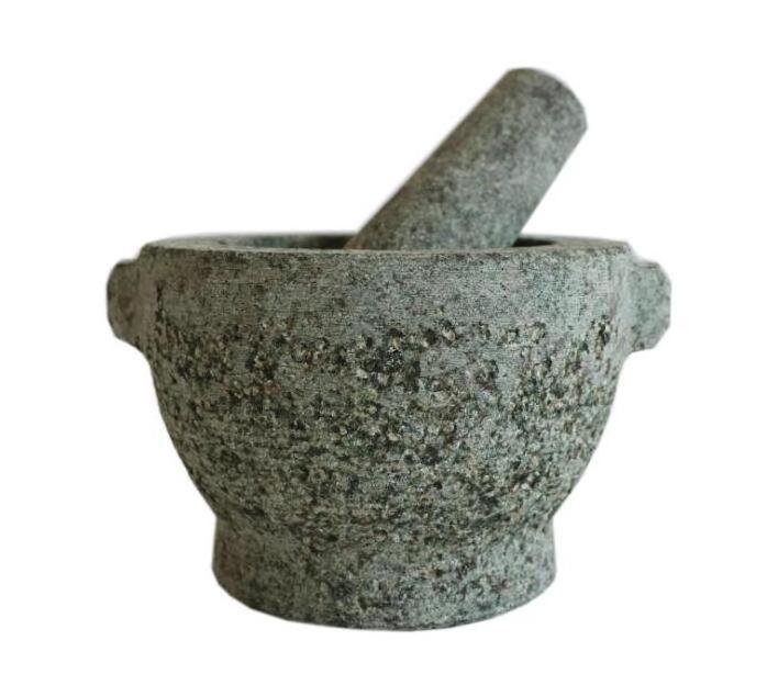 Stone mortar and pestle rough surface with double ear herb tools grinder manufacturer kitchen tools Guacamole Maker