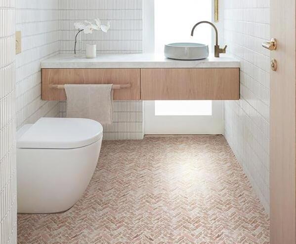 Red Marble mosaic tile bathroom wall floor tiles natural stone pink chevron herringbone customized tiles mosaik mosaico