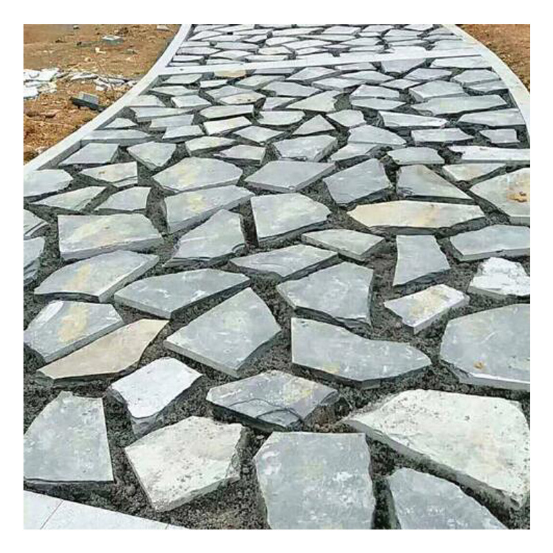 Grey slate tile patio paving tile stone floor tiles driveway swimming pool random mesh welsh outdoor floor carpet cantera stone/