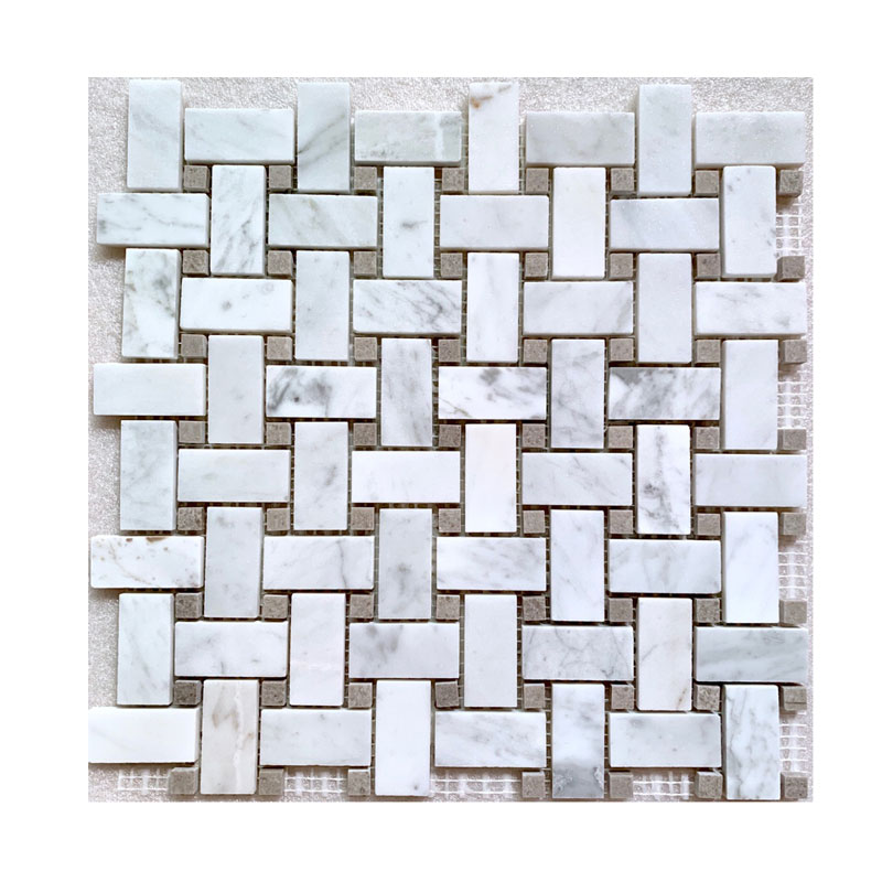 weave marble mosaic tile wood grey SPA bathroom flooring wall tiles kitchen wall floor tiles classic bath decor