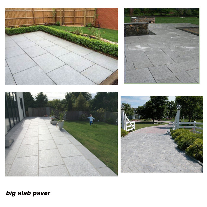 big slab stone paver driveway villa paving stones MillStone Pavers for driveway outdoor granite cubic flooring grey beige block