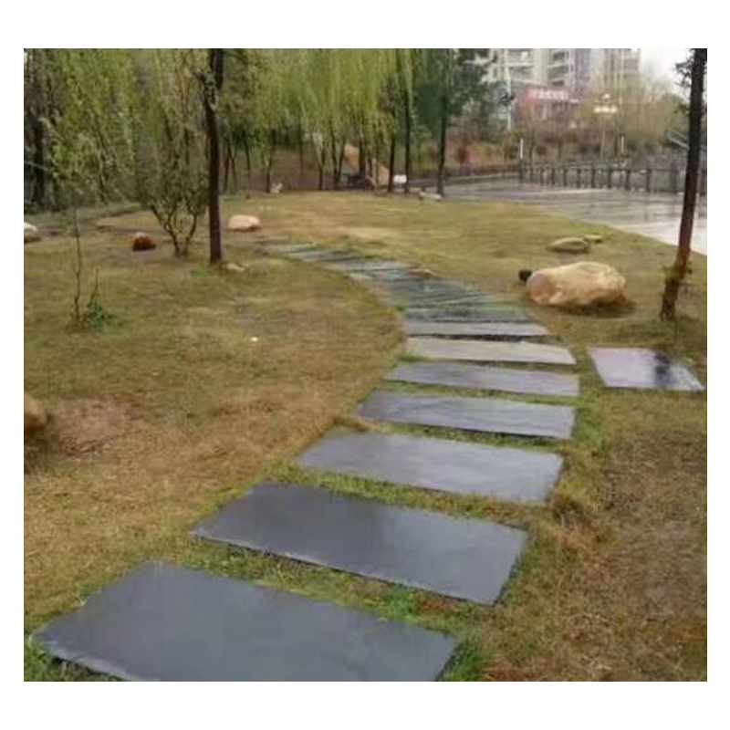 Grey slate tile patio paving tile stone floor tiles driveway swimming pool random mesh welsh outdoor floor carpet cantera stone/