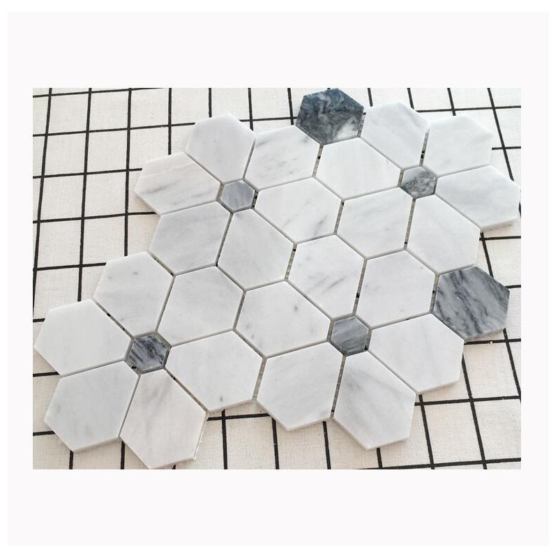 Marble parquet Kitchen marble mosaic tile wall flooring tiles home decor natural stone veneer mosaic tile for kitchen backsplash