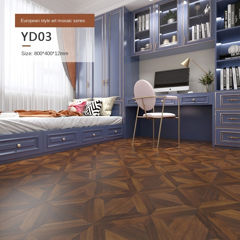 European And American Environmental Protection Retro wear-resistant Floor Heating Diamond Plate Parquet Composite Wood Flooring