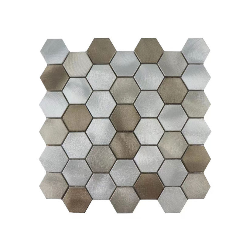 Metal mosaic round Aluminium decorative mosaic tile trim interior mosaico gold bar metal mosaic panel flower