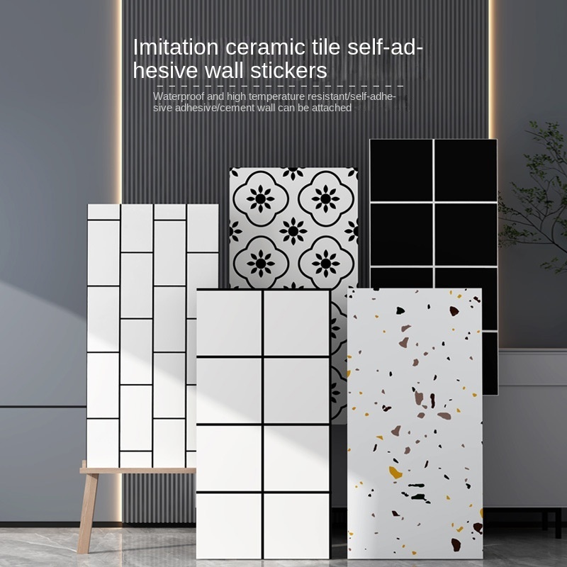 Ceramic Tile wall Tiles Waterproof And moisture-proof Marble Stickers Self Adhesive Background Wall Wallpaper pvc