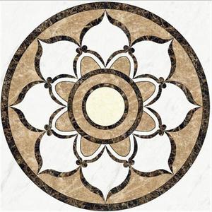 20" marble flooring tile water jet  marble floor medallion granite back/ceramic back