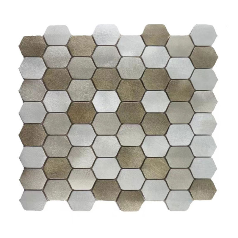 Metal mosaic round Aluminium decorative mosaic tile trim interior mosaico gold bar metal mosaic panel flower