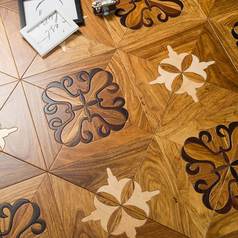 European Style Art Parquet Wood Flooring For Home And Interior Decoration Solid Wood Composite Wood Flooring