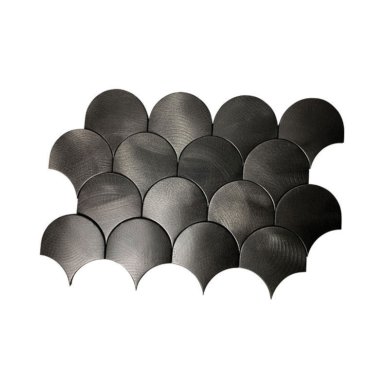 Stainless steel mosaic fish scale decorative mosaic tile trim fan shape metal mosaico gold mosaic panel bathroom backsplash hot